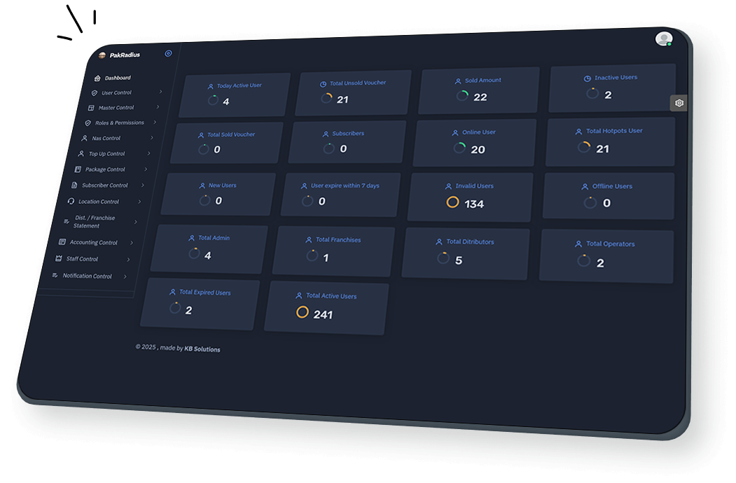 PakRadius Billing Dashboard